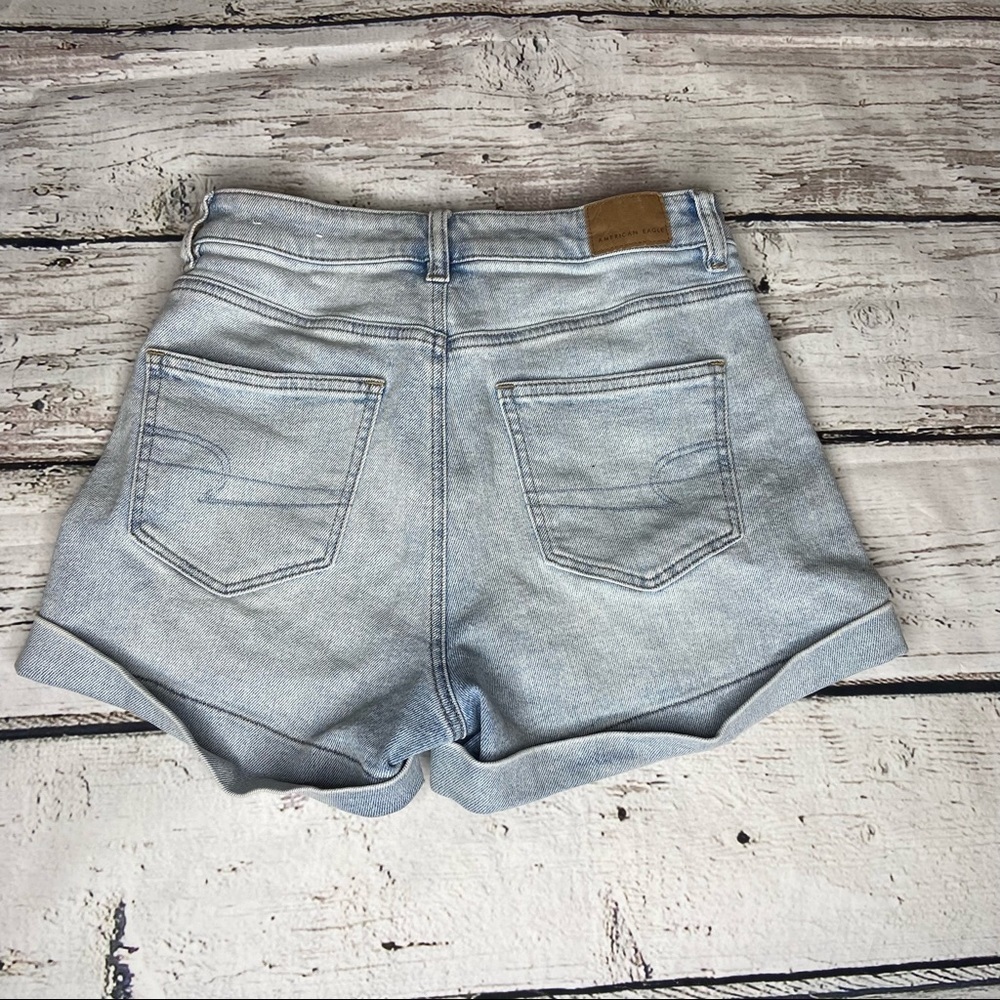 American Eagle Distressed Denim Mom Shorts - Picture 8 of 8